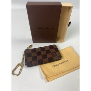 Authentic LOUIS VUITTON Damier Ebene Coin Purse Key Pochette Cles